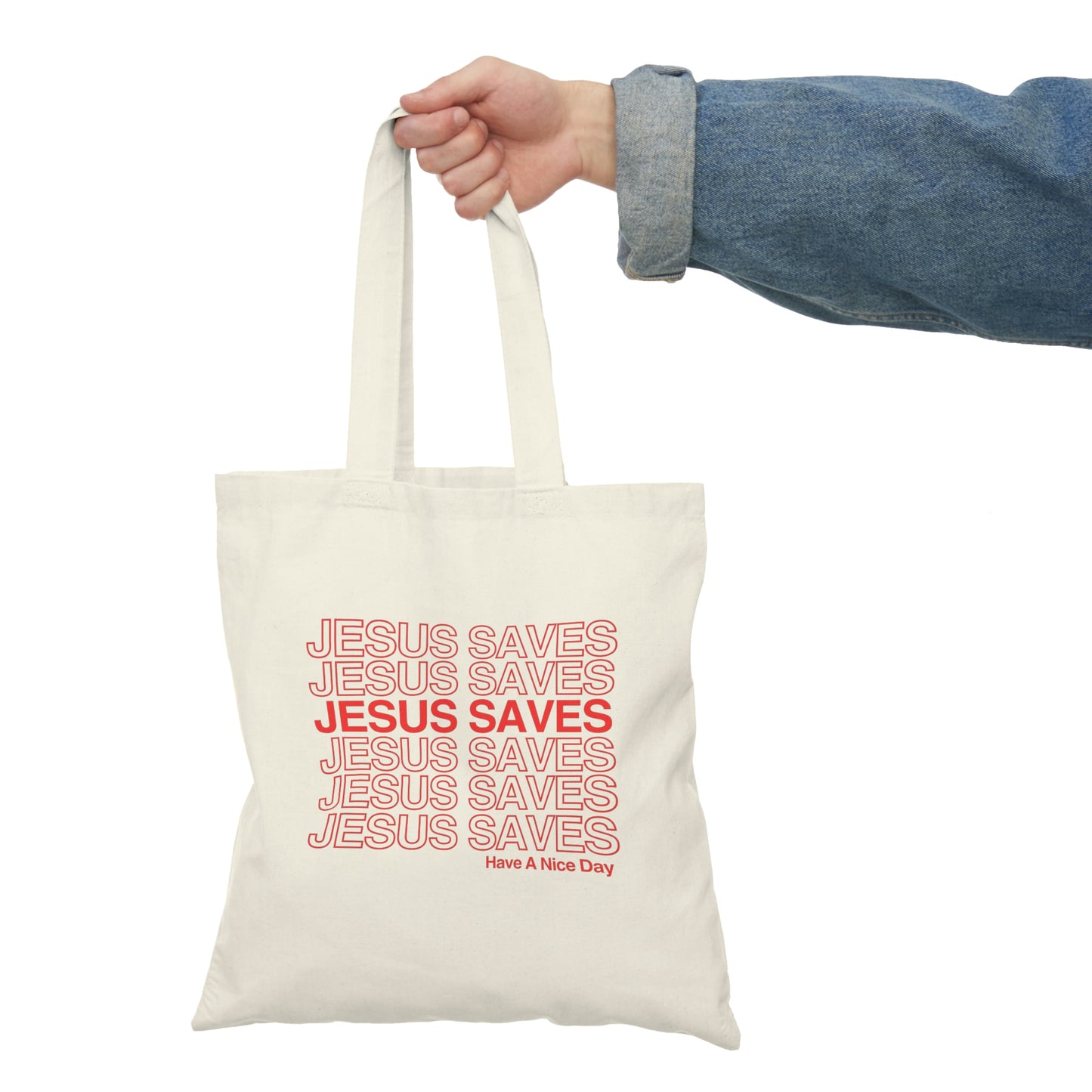 Jesus Saves Tote Bag